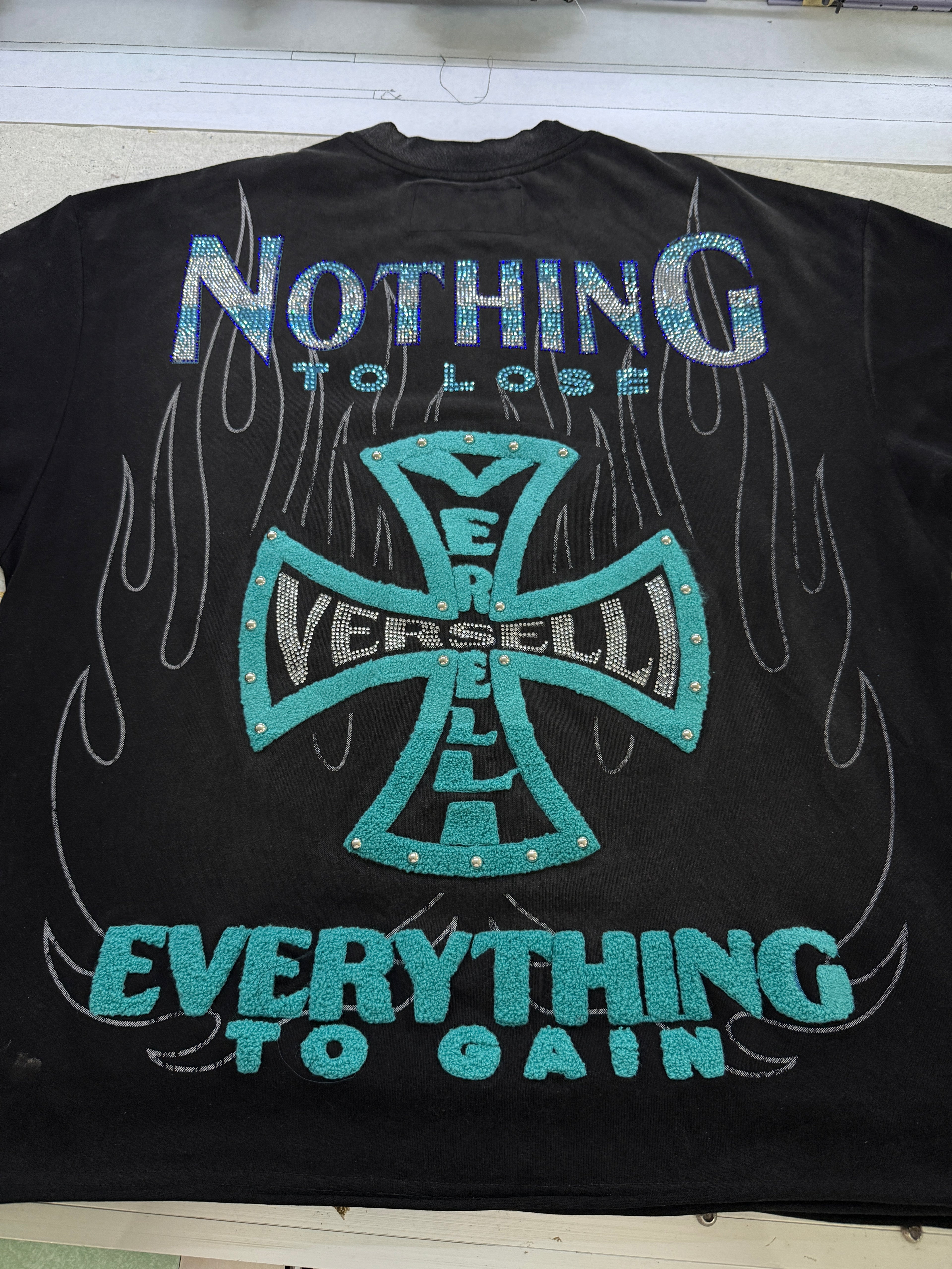 Premium 380GSM Heavyweight Cotton T-Shirt - Custom 3D Embroidery & Screen Print