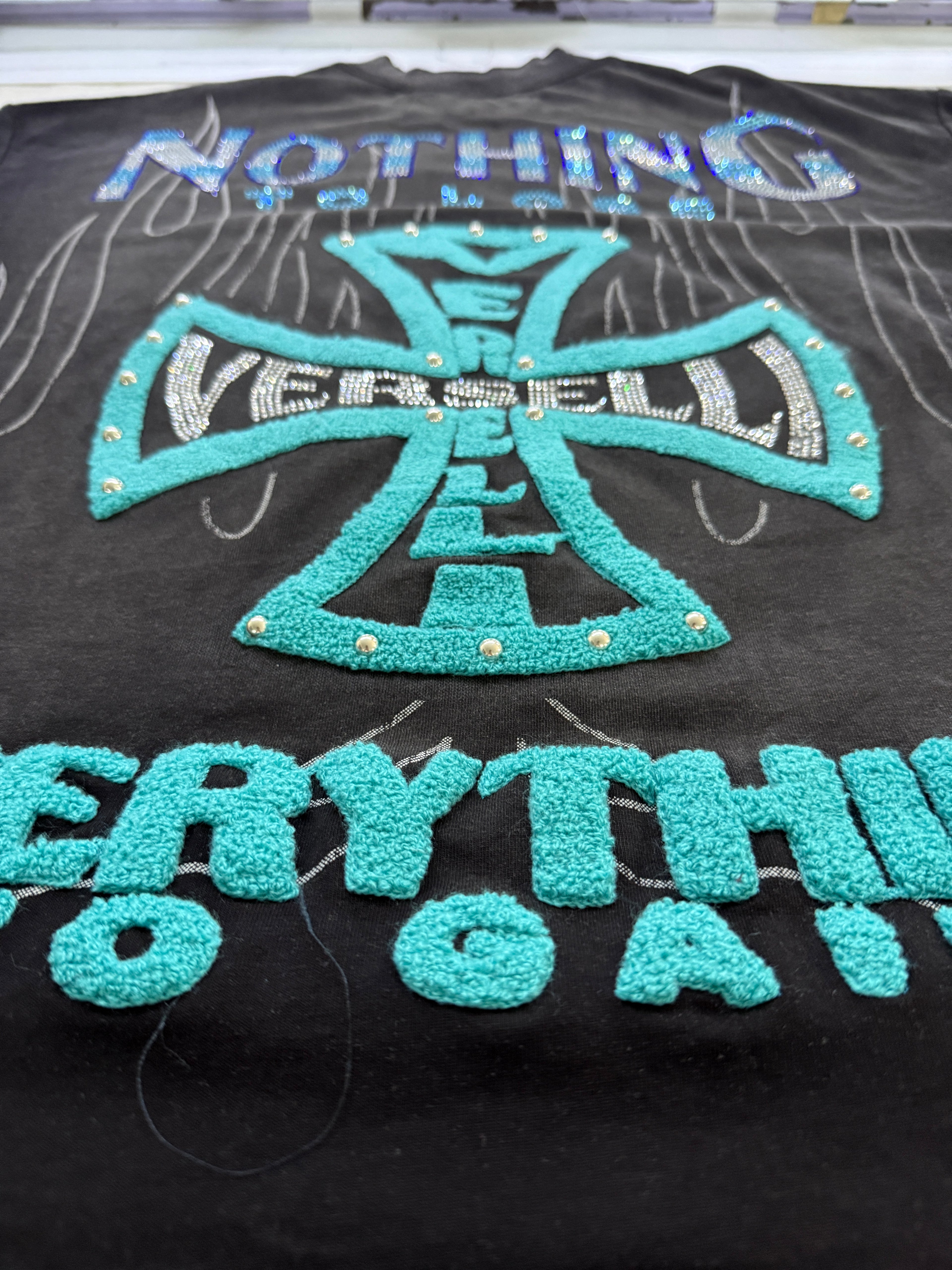 Premium 380GSM Heavyweight Cotton T-Shirt - Custom 3D Embroidery & Screen Print