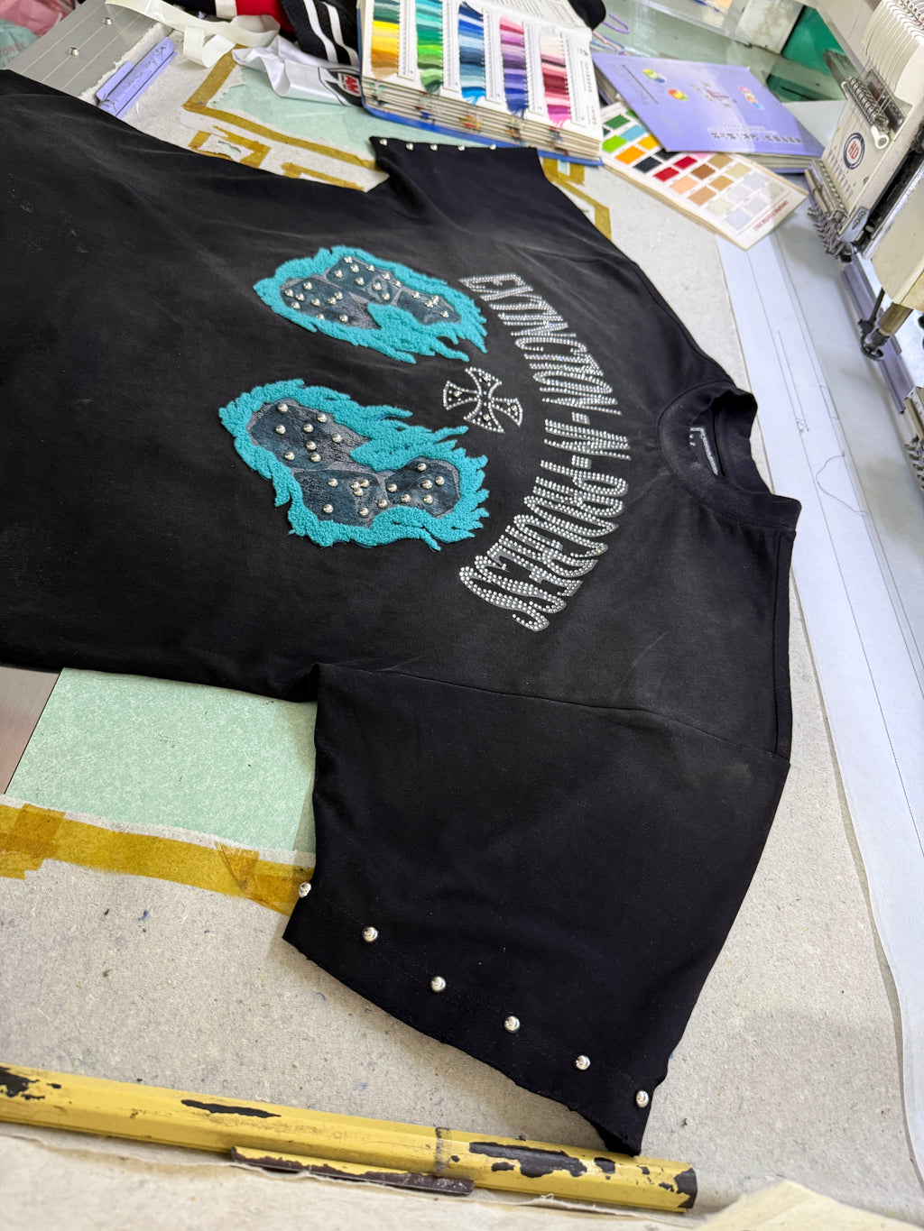 Premium 380GSM Heavyweight Cotton T-Shirt - Custom 3D Embroidery & Screen Print