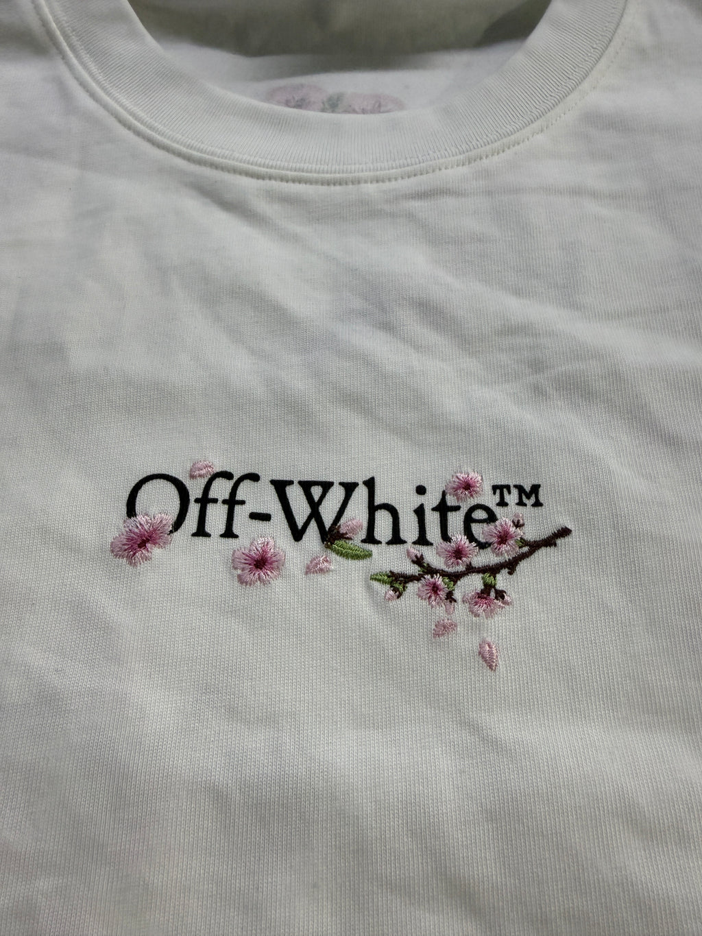 Custom Sakura Embroidery Graphic T-Shirt