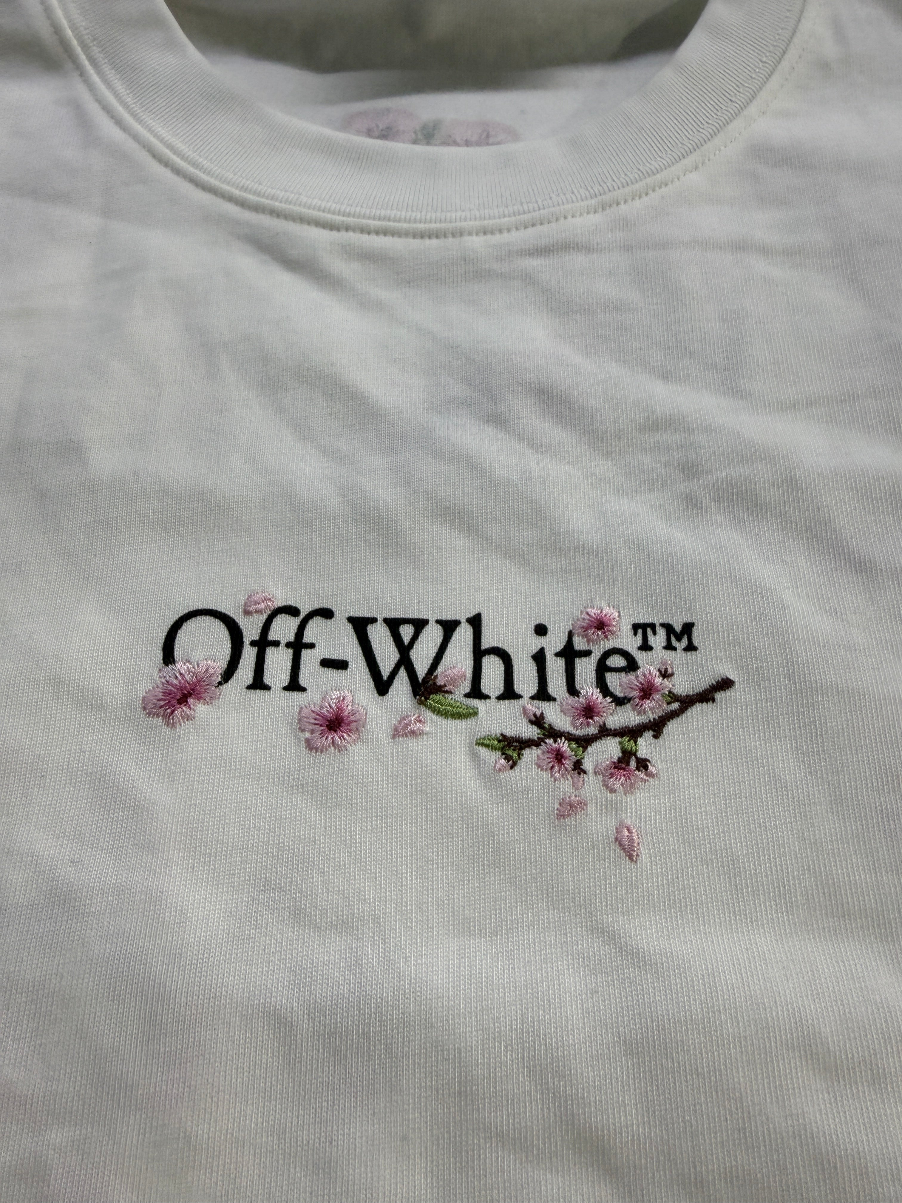 Custom Sakura Embroidery Graphic T-Shirt