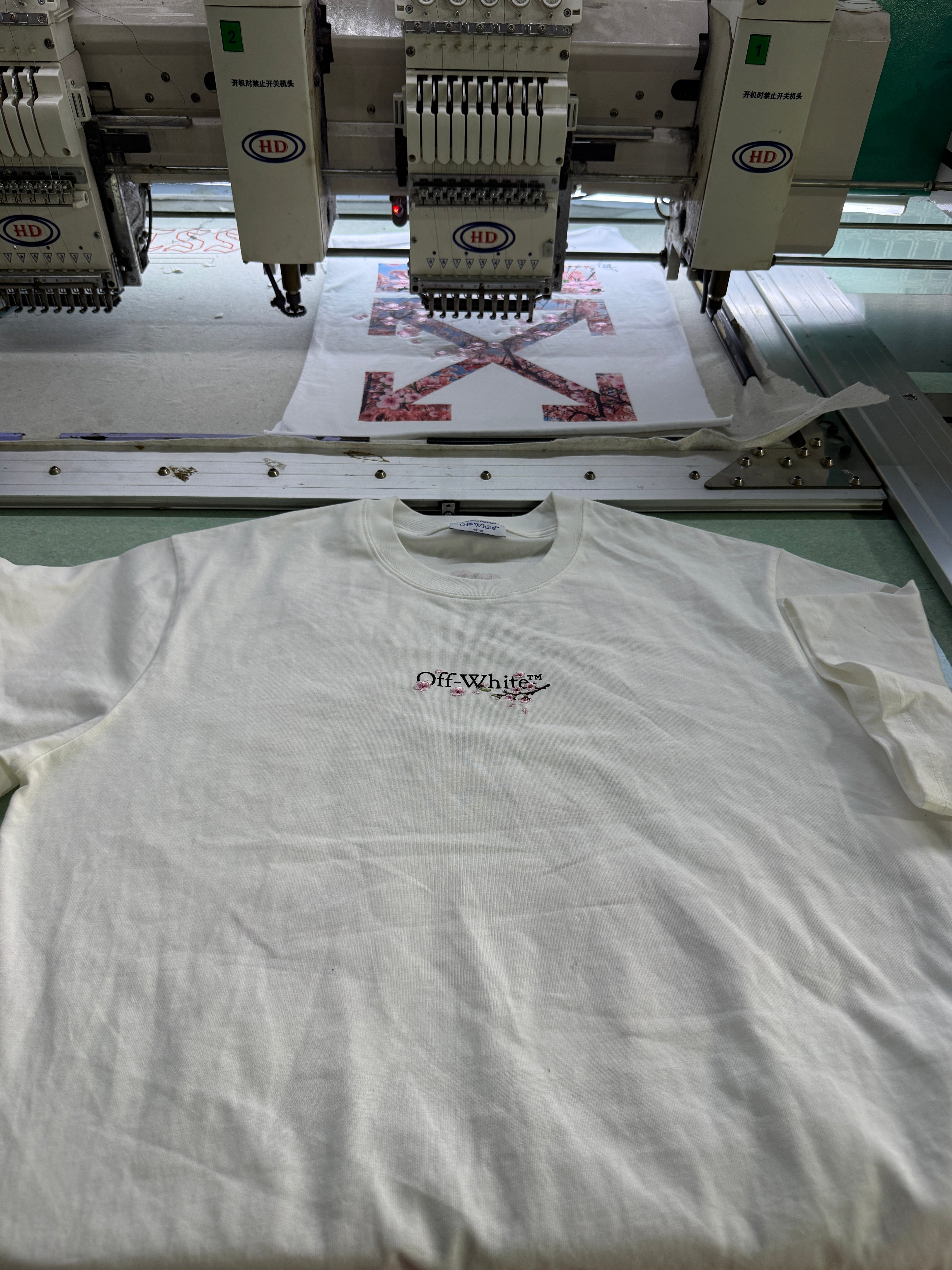 Custom Sakura Embroidery Graphic T-Shirt
