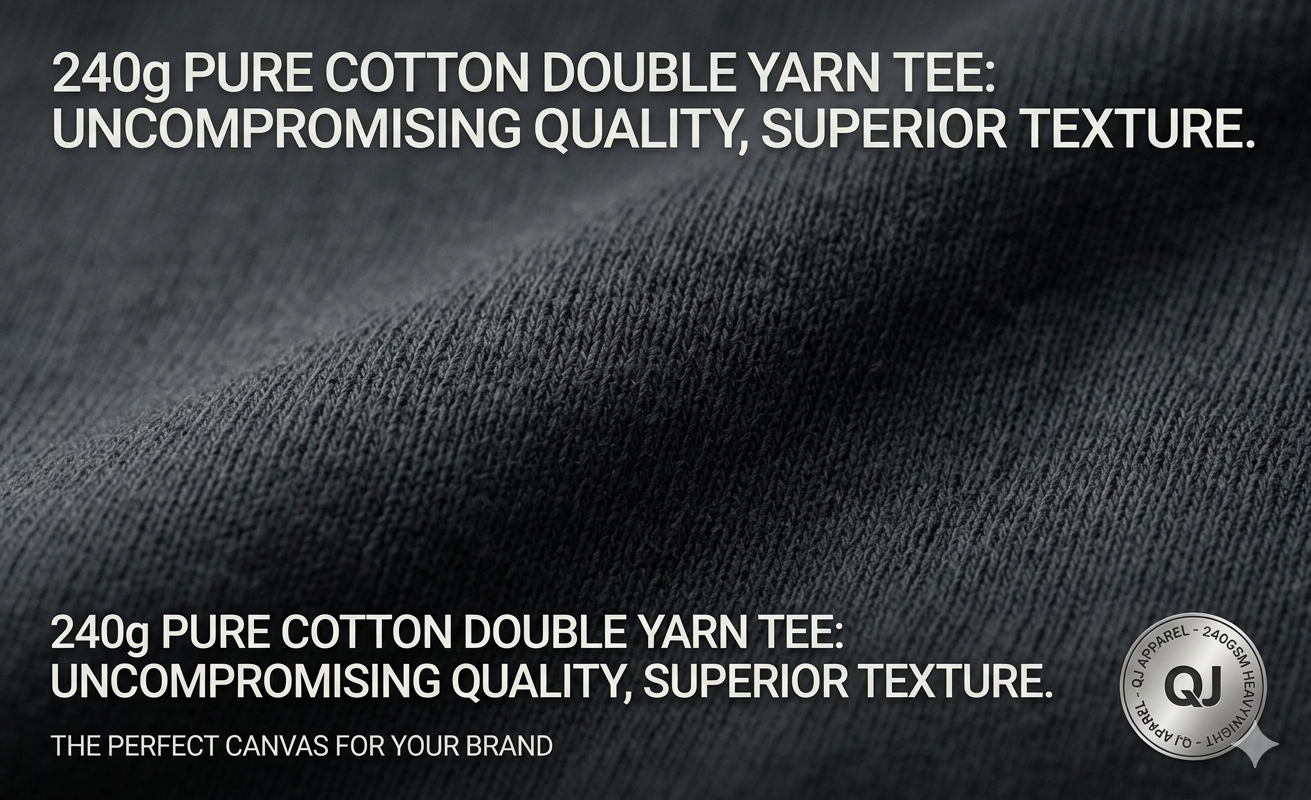 Premium 380GSM Heavyweight Cotton T-Shirt - Custom 3D Embroidery & Screen Print