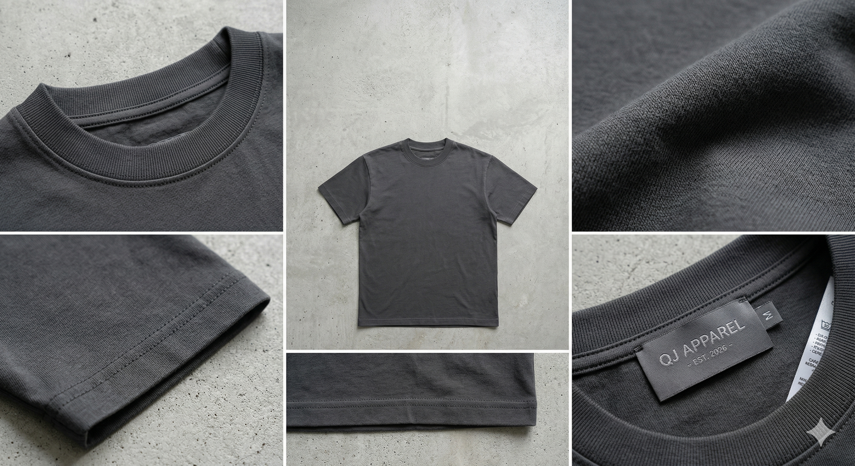 Premium 380GSM Heavyweight Cotton T-Shirt - Custom 3D Embroidery & Screen Print